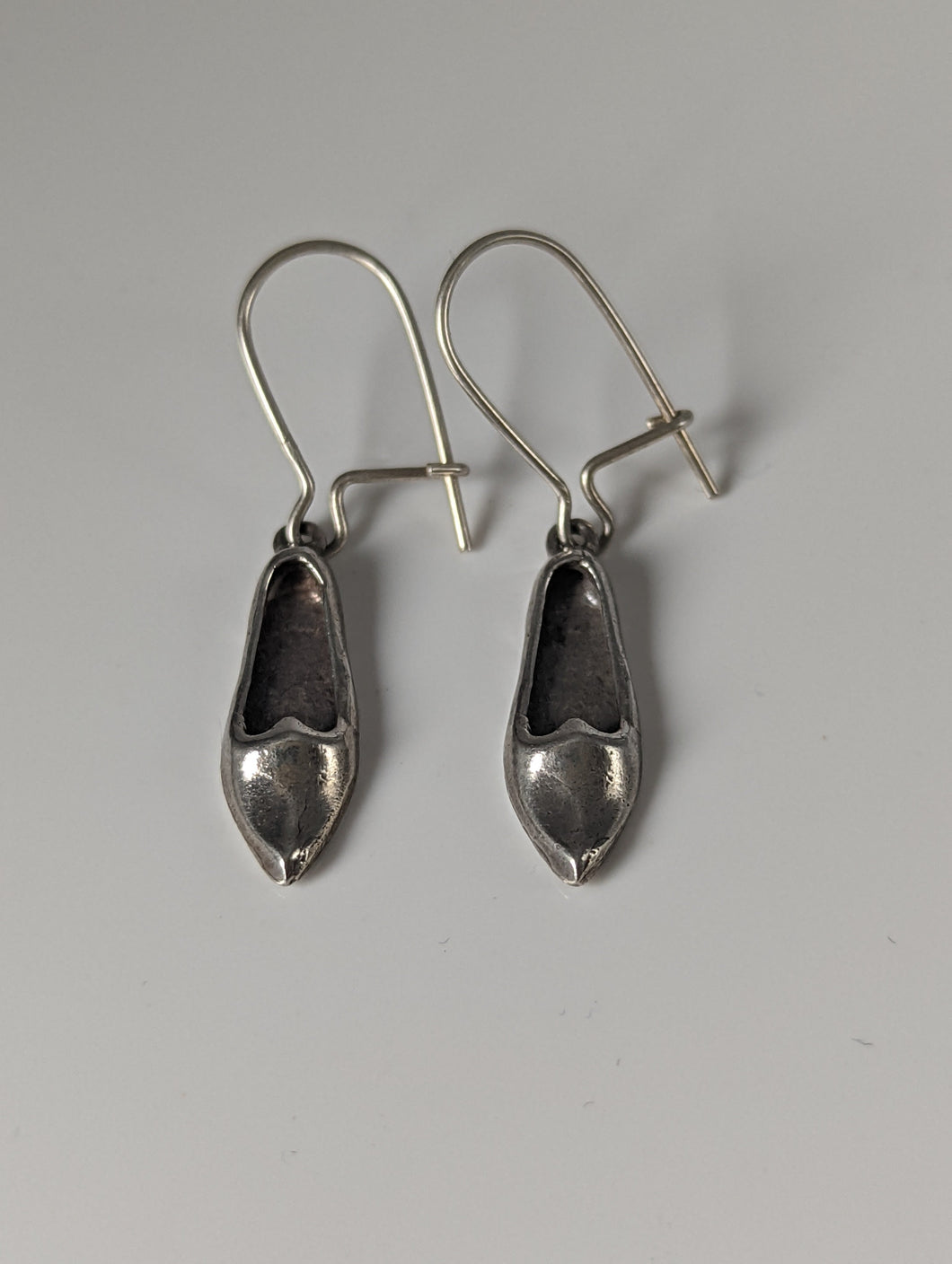 Silver Steed Slipper Silver Dropped Earrings