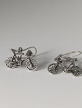 Load image into Gallery viewer, Silver Steed Bicycles Dropped Earrings