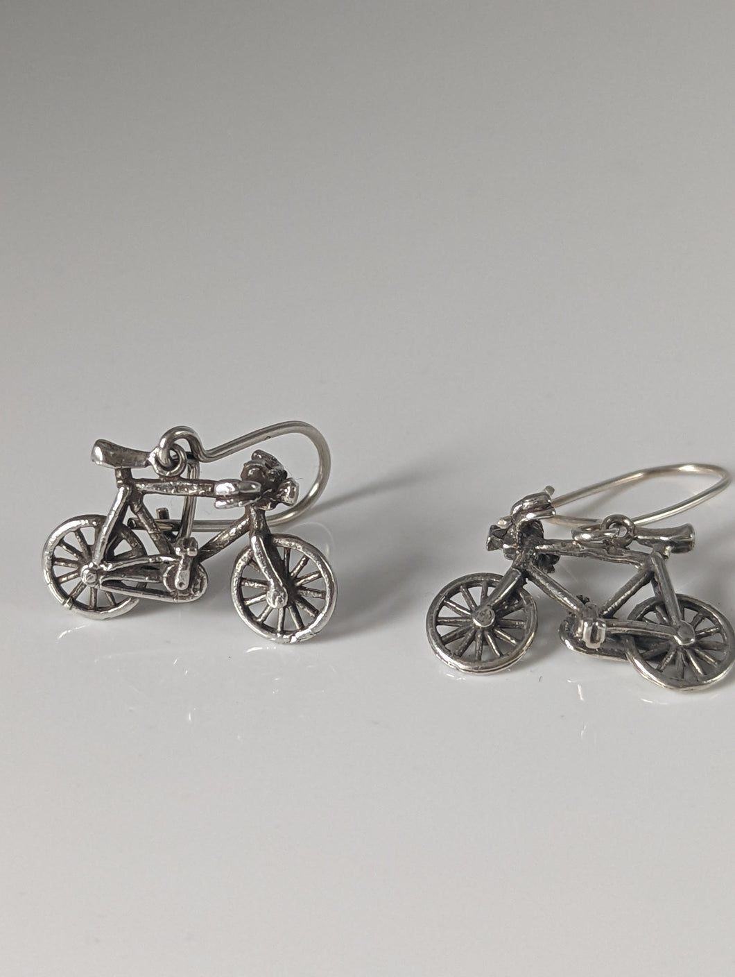 Silver Steed Bicycles Dropped Earrings