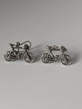 Load image into Gallery viewer, Silver Steed Bicycles Dropped Earrings