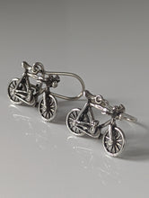 Load image into Gallery viewer, Silver Steed Bicycles Dropped Earrings