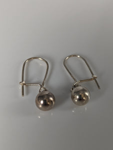 Silver Steed Large Balls Dropped Earrings