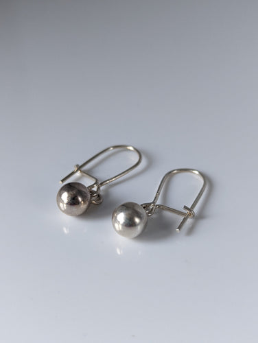 Silver Steed Large Balls Dropped Earrings