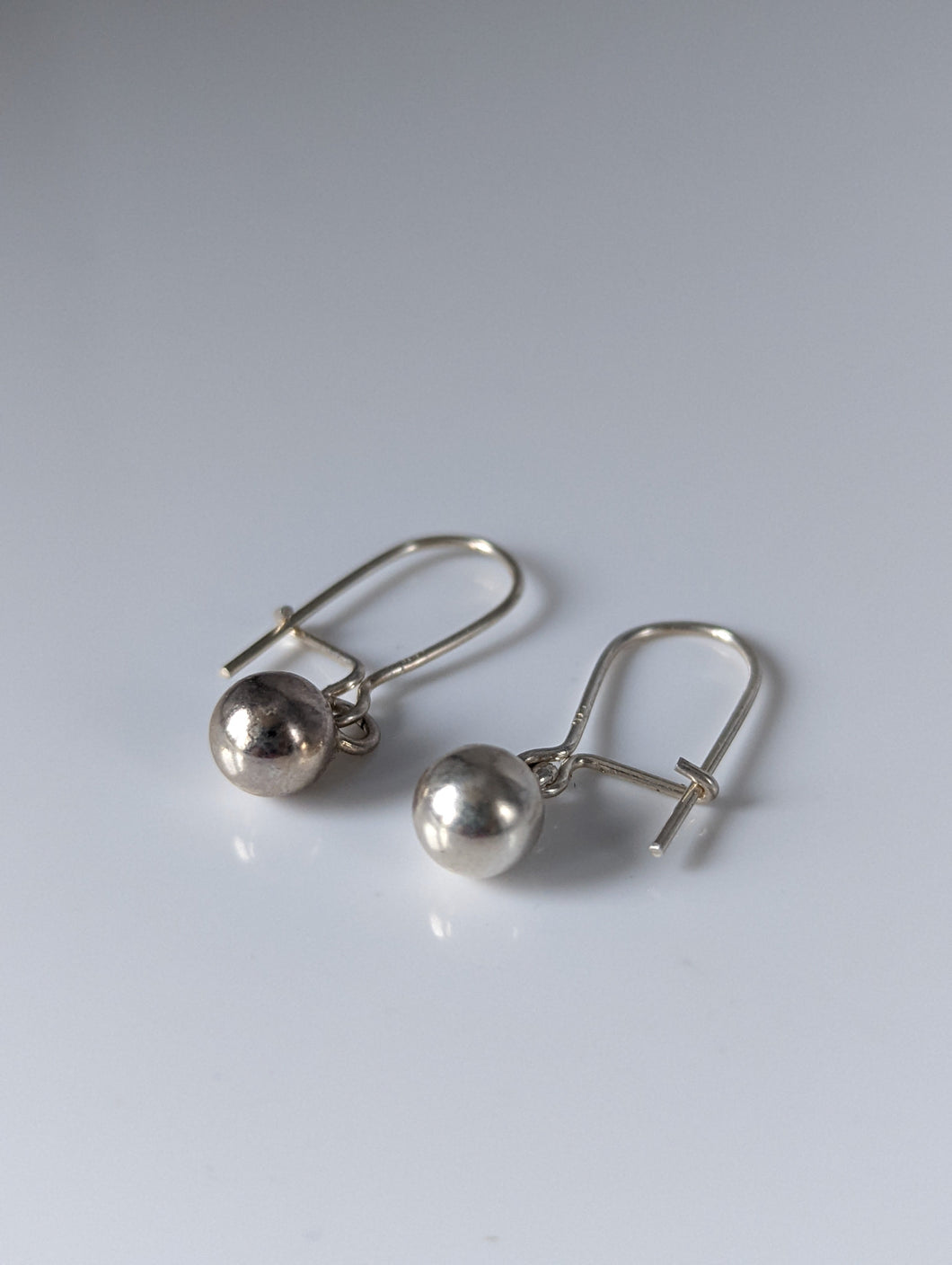 Silver Steed Large Balls Dropped Earrings