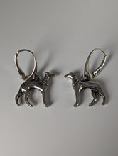Load image into Gallery viewer, Silver Steed Dropped Greyhound Earrings