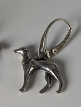Load image into Gallery viewer, Silver Steed Dropped Greyhound Earrings