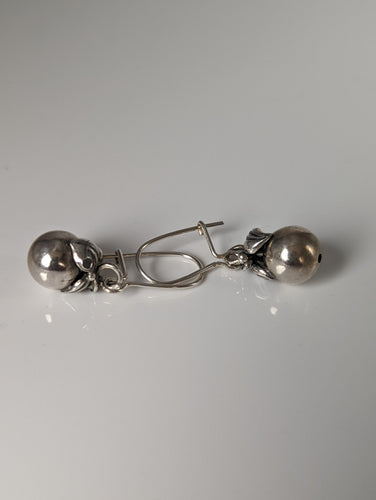 Silver Steed Oranges Dropped Earrings