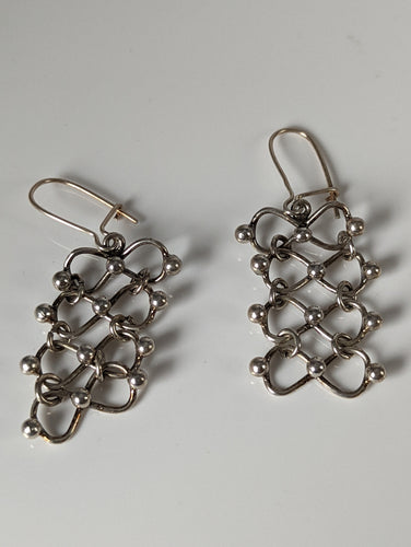 Silver Steed Infinity Chain Dropped Earrings