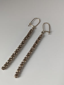 Silver Steed Snake Chain Dropped Earrings