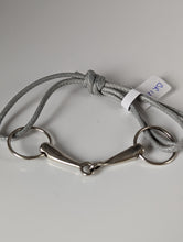 Load image into Gallery viewer, Silver Steed Leather Silver Snaffle Cord Bracelet