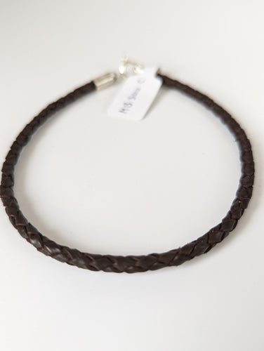 Silver Steed Leather Cord Bracelet