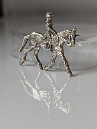 Silver Steed Dressage Brooch / Stock Tie Pin