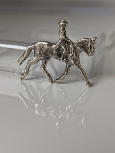 Silver Steed Dressage Brooch / Stock Tie Pin