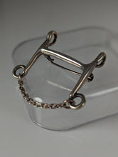 Load image into Gallery viewer, Silver Steed Curb Bit Brooch / Stock Tie Pin