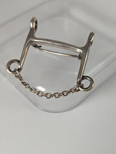 Load image into Gallery viewer, Silver Steed Curb Bit Brooch / Stock Tie Pin
