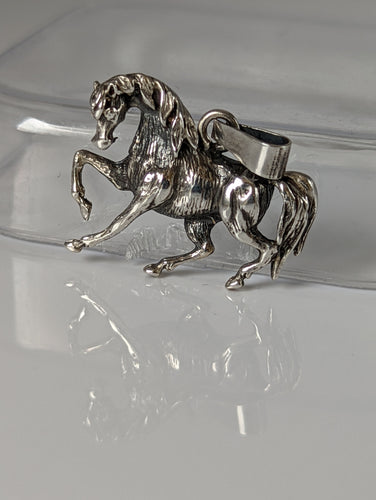 Silver Steed Stallion Silver Pendant