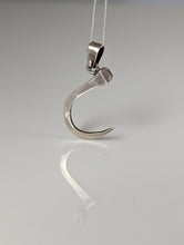 Load image into Gallery viewer, Silver Steed Curved Horseshoe Nail Silver Pendant