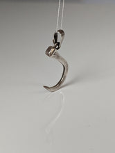 Load image into Gallery viewer, Silver Steed Curved Horseshoe Nail Silver Pendant