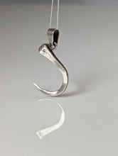 Load image into Gallery viewer, Silver Steed Curved Horseshoe Nail Silver Pendant