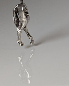 Silver Steed Hindquarters Silver Pendant