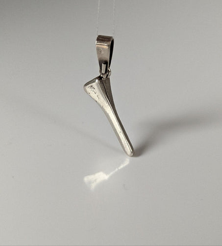 Silver Steed Horseshoe Nail Silver Pendant