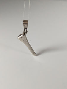 Silver Steed Horseshoe Nail Silver Pendant