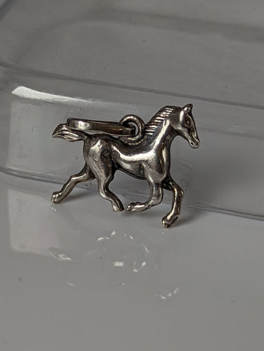 Silver Steed Trotting Horse Silver Pendant