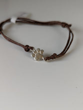 Load image into Gallery viewer, Silver Steed Paw Print Cord Bracelet