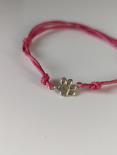 Load image into Gallery viewer, Silver Steed Paw Print Cord Bracelet