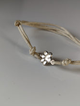 Load image into Gallery viewer, Silver Steed Paw Print Cord Bracelet