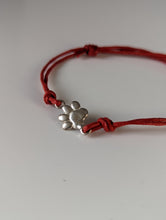 Load image into Gallery viewer, Silver Steed Paw Print Cord Bracelet