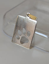 Load image into Gallery viewer, Silver Steed Paw Print Tag Silver Pendant