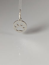 Load image into Gallery viewer, Silver Steed Round Paw Print Tag Silver Pendant