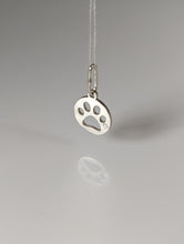 Load image into Gallery viewer, Silver Steed Round Paw Print Tag Silver Pendant