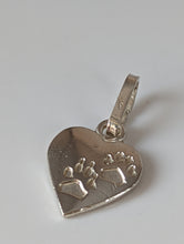 Load image into Gallery viewer, Silver Steed Paw Print on Heart Silver Pendant