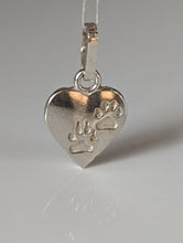 Load image into Gallery viewer, Silver Steed Paw Print on Heart Silver Pendant