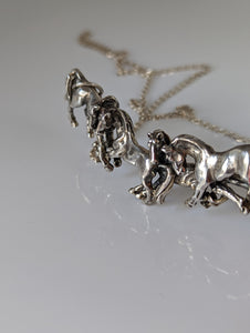 Silver Steed Herd Necklace
