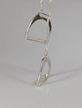 Load image into Gallery viewer, Silver Steed Two Stirrups Necklace