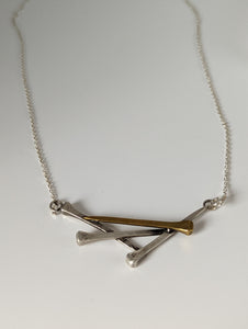 Silver Steed Elegant Hoof Nails Necklace