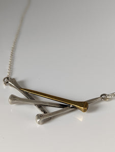 Silver Steed Elegant Hoof Nails Necklace