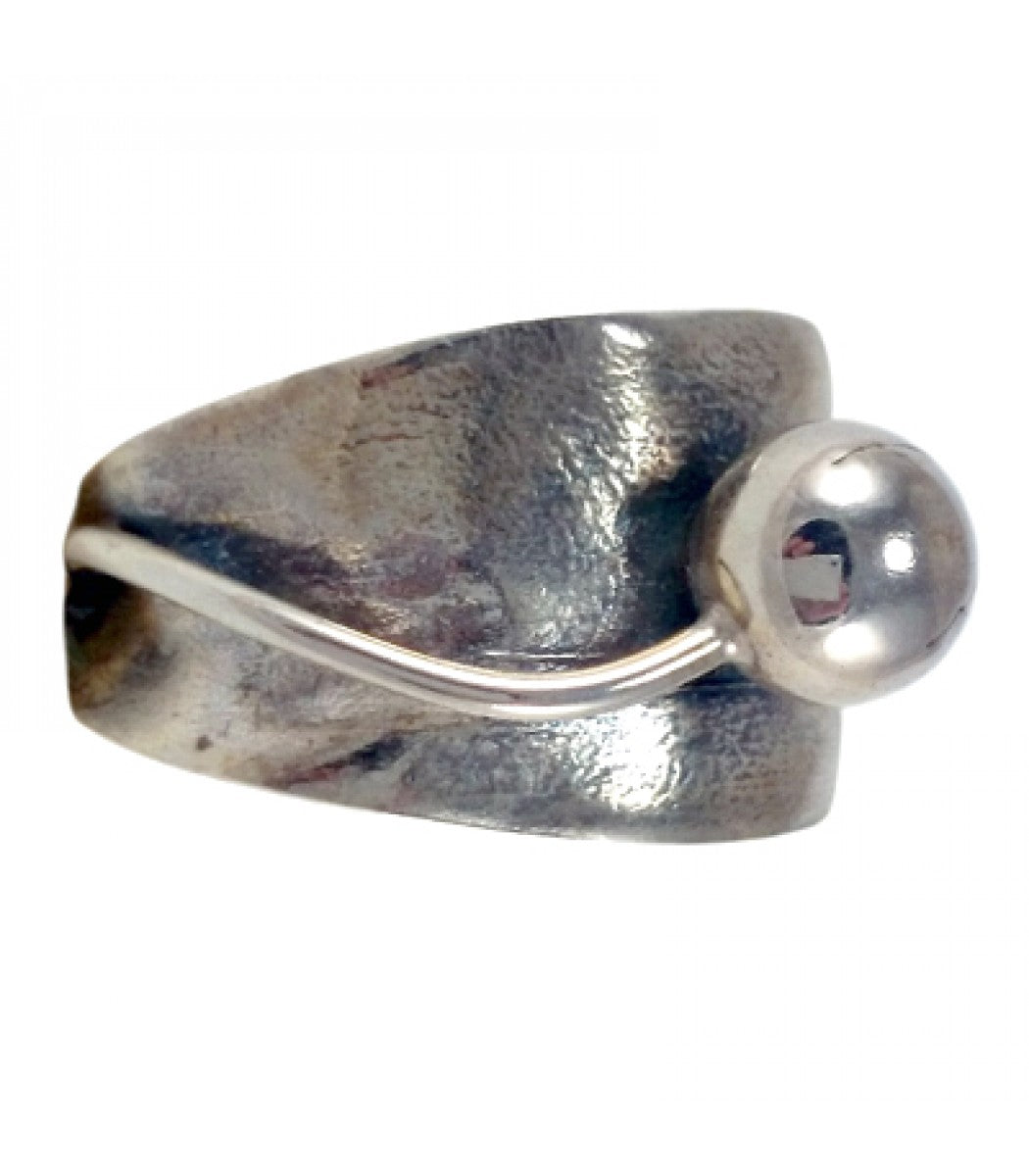 Silver Steed One Round Bud Ring