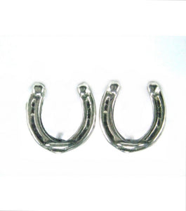 Silver Steed Small Horseshoe Stud Earrings 1