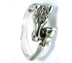 Silver Steed Horse Head & Hoof Ring